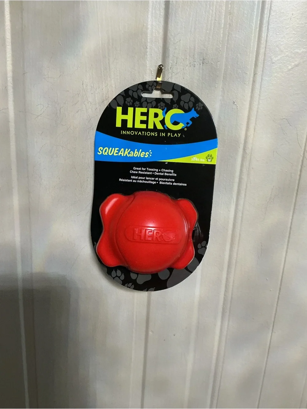 Brand New Caitec Hero Squeakables Widget Disc Floatable Red 3”
